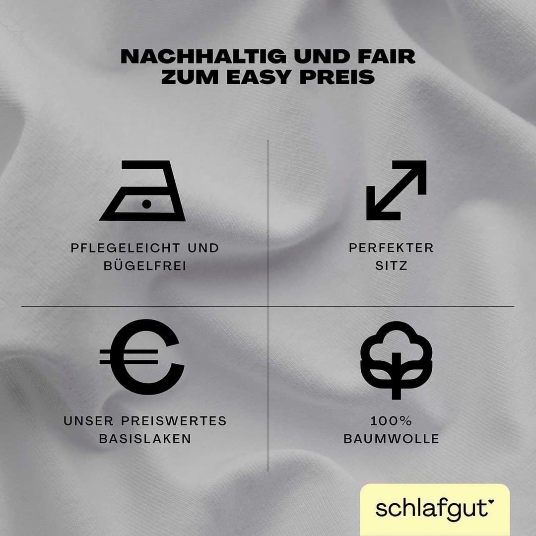 Schlafgut Spannbettlaken EASY JERSEY | Grau