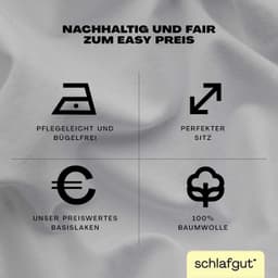 Schlafgut Spannbettlaken EASY JERSEY | Grau