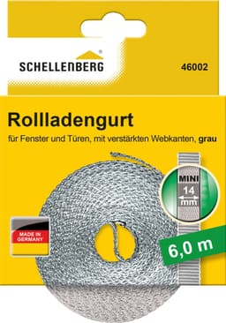 SCHELLENBERG Rollladengurt Mini 14 mm | Grau
