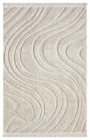 homsy by Ana Johnson Teppich Waavy mit Fransen | Beige 2