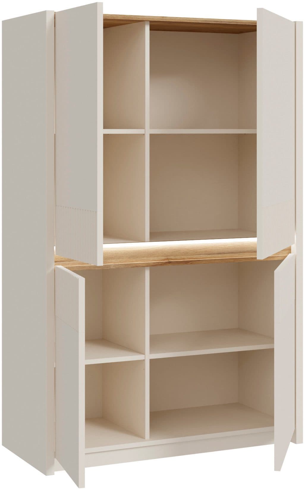 FORTE Oak Squere Highboard | Holztöne