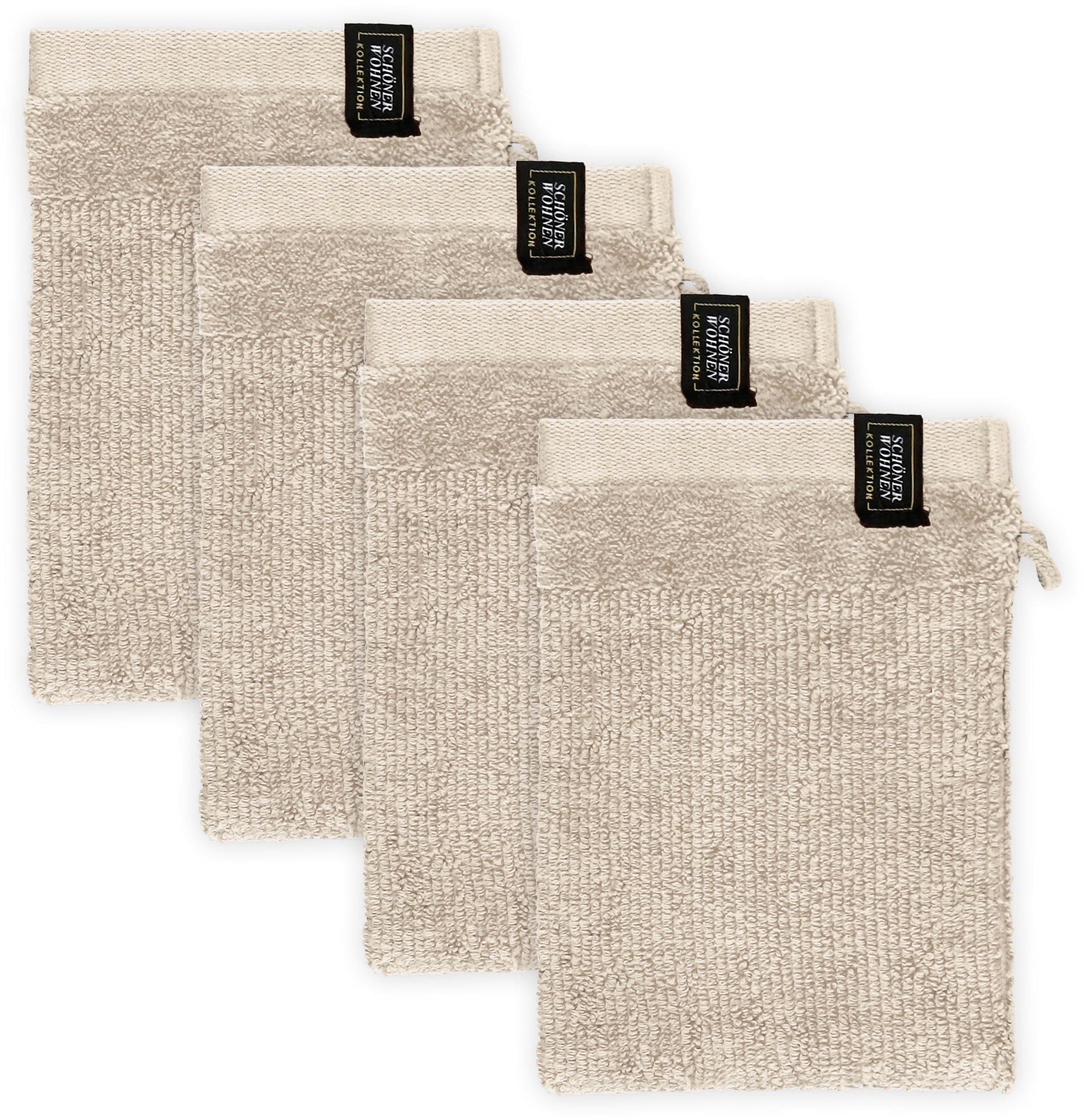 SCHÖNER WOHNEN-Kollektion Waschhandschuh Sense | Beige