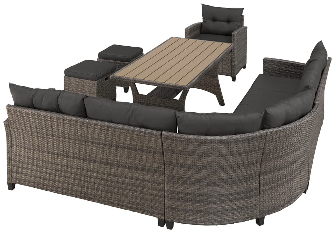 KONIFERA Gartenlounge-Set Keros Premium | Braun