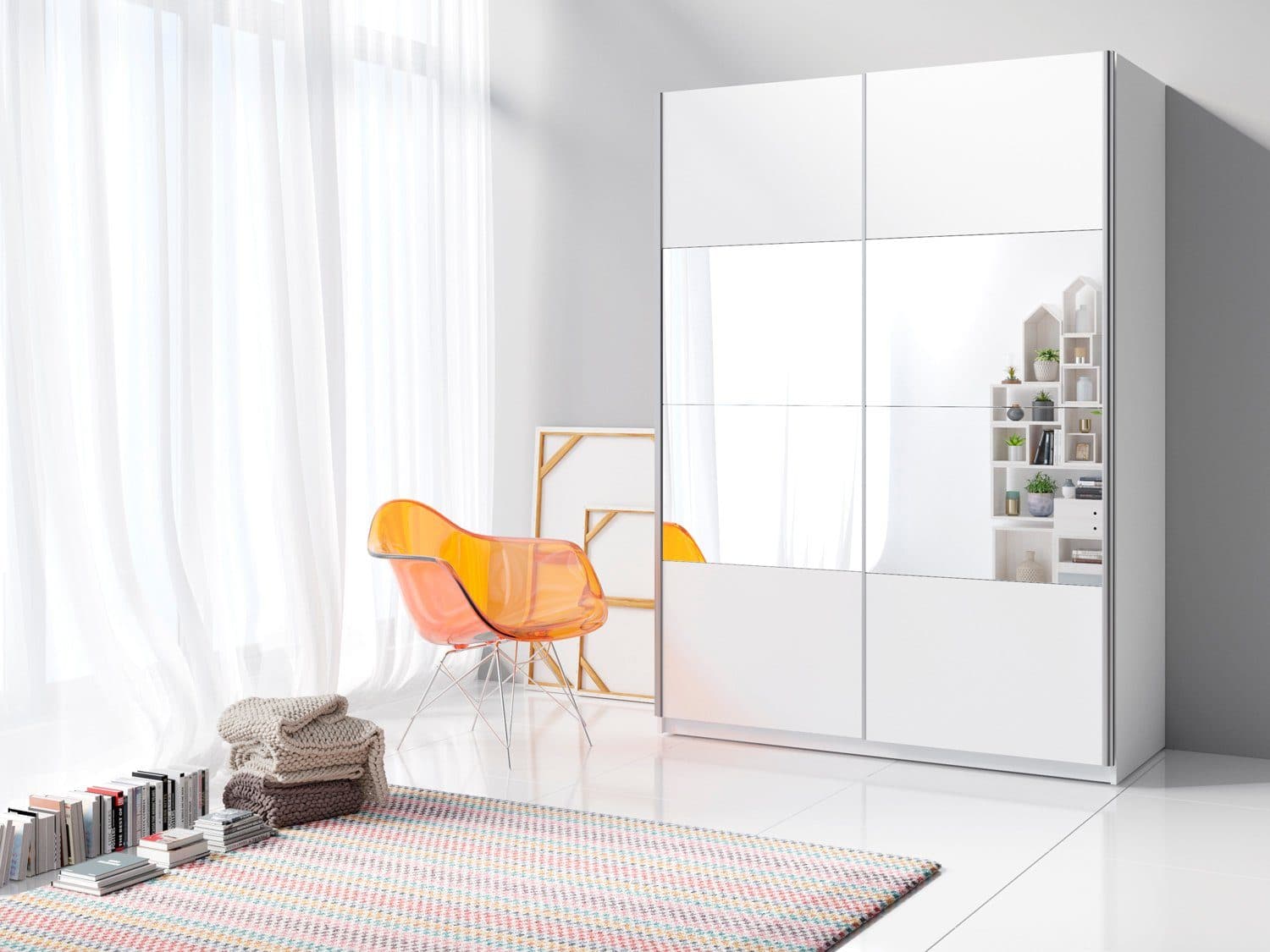 Home affaire Schwebetürenschrank Beta | Weiß