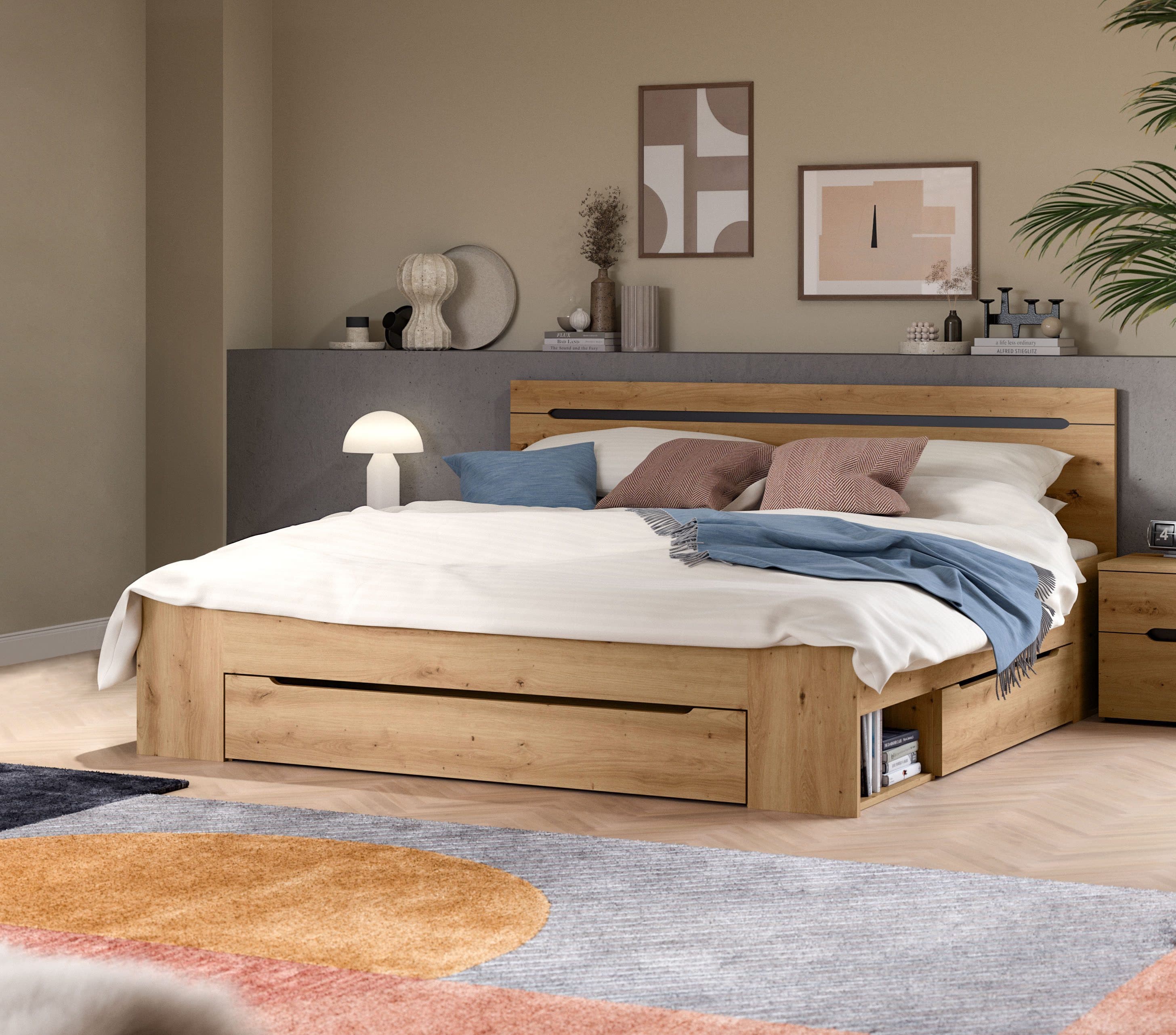 Home affaire Stauraumbett REHAT | Braun
