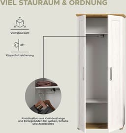 Home affaire Garderobenschrank COSENZA | Holztöne