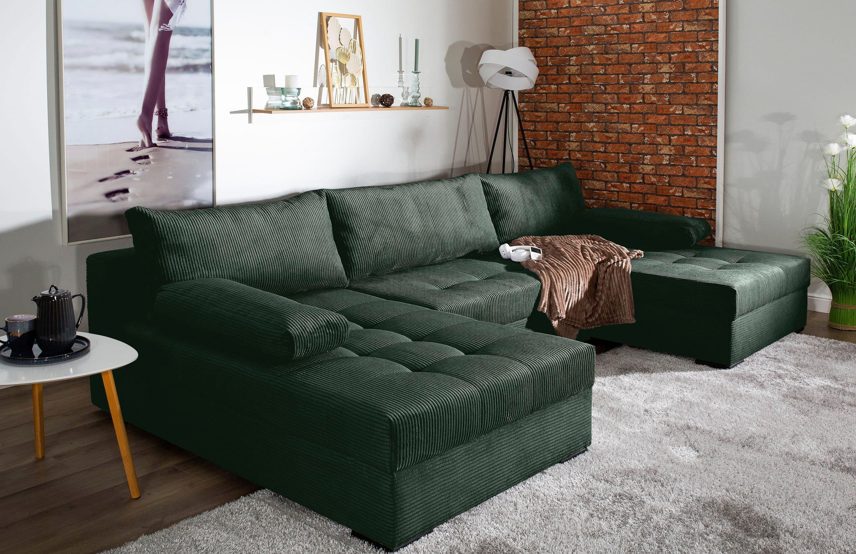 COLLECTION AB Wohnlandschaft Josy U-Form | Grün