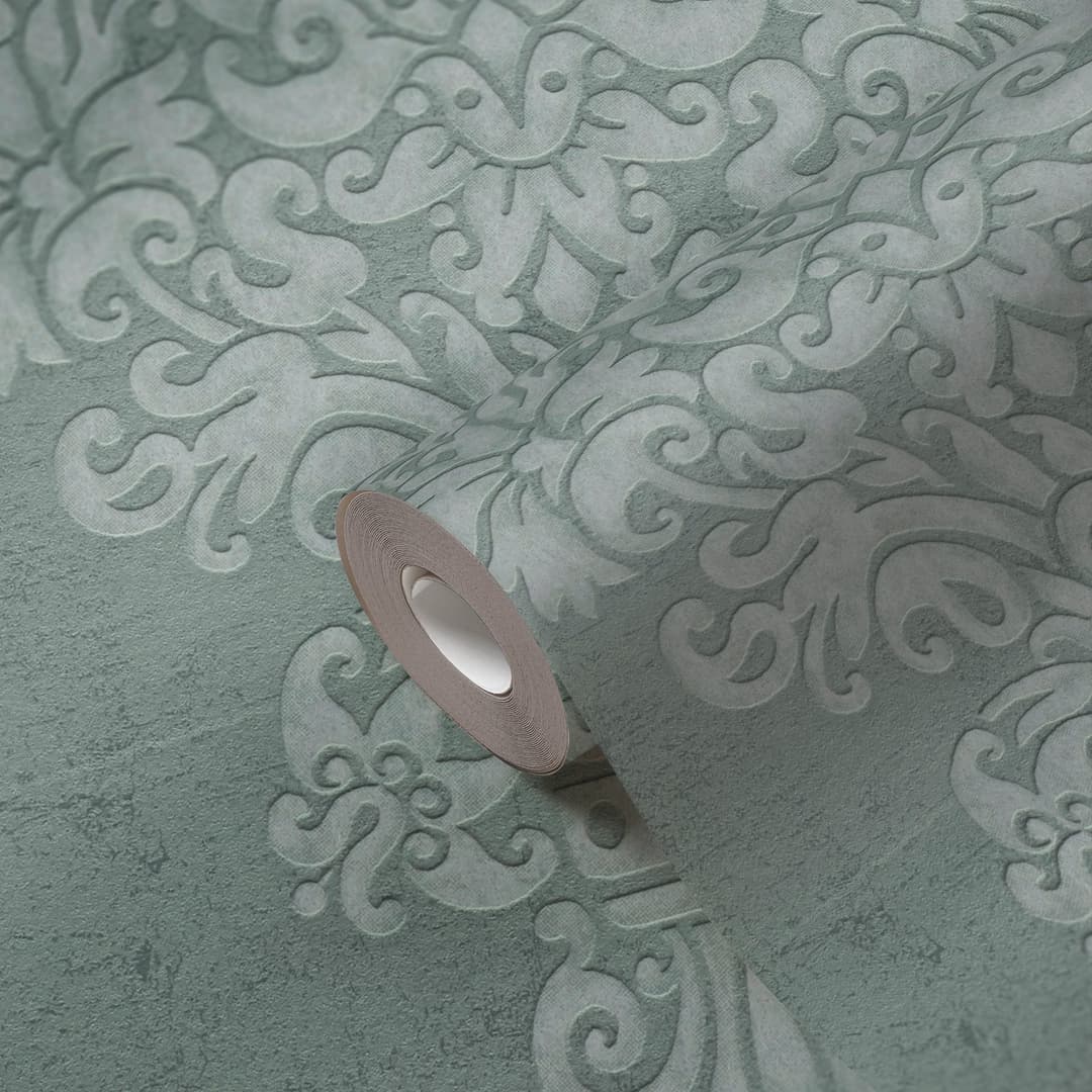 A.S. Création Vliestapete Pure Elegance Ornament-Tapete | Grün