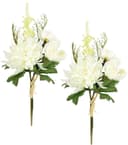 Kunstblume Chrysanthemen-Bund 2er Set | Weiß