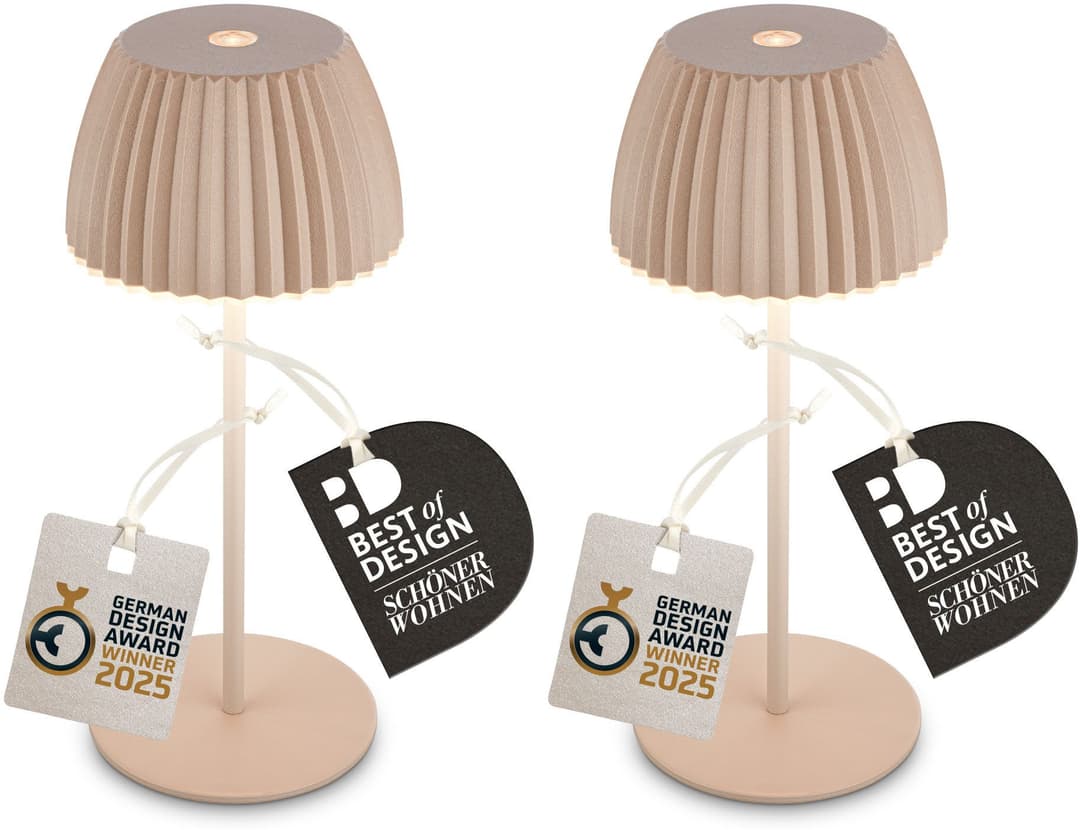 Briloner Leuchten LED Außen-Tischleuchte RIFFLE 7685021 | Beige