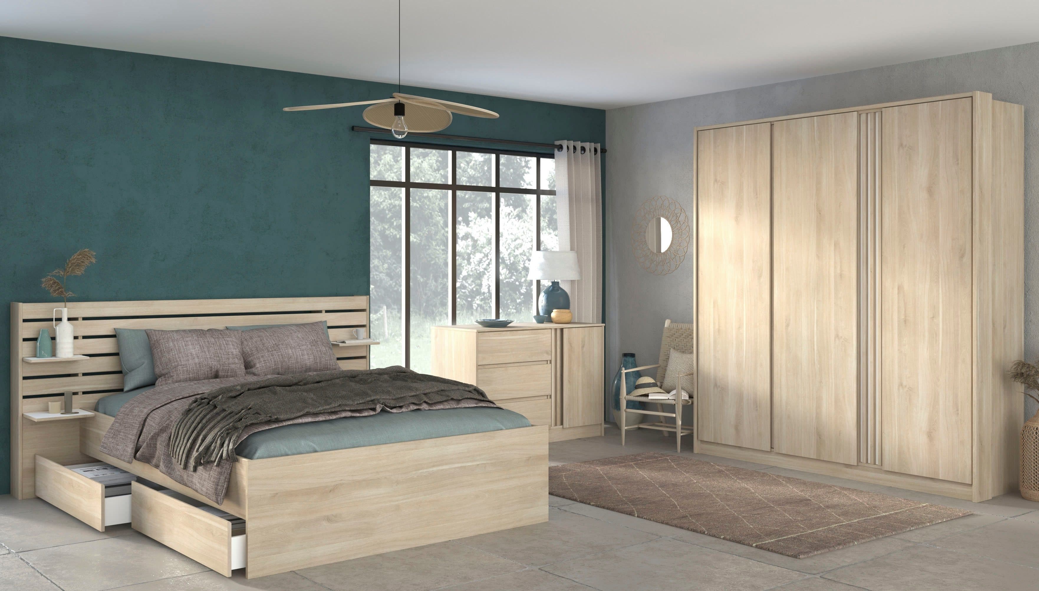 Parisot Schlafzimmer-Set | Holztöne