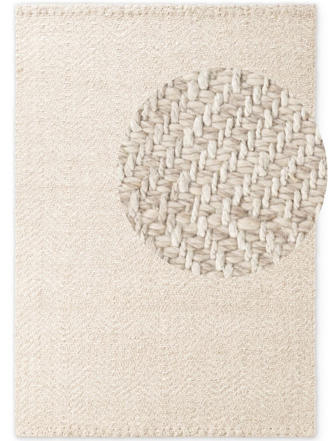 ELLE DECORATION Wollteppich Majoli | Beige