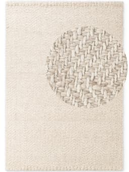 ELLE DECORATION Wollteppich Majoli | Beige