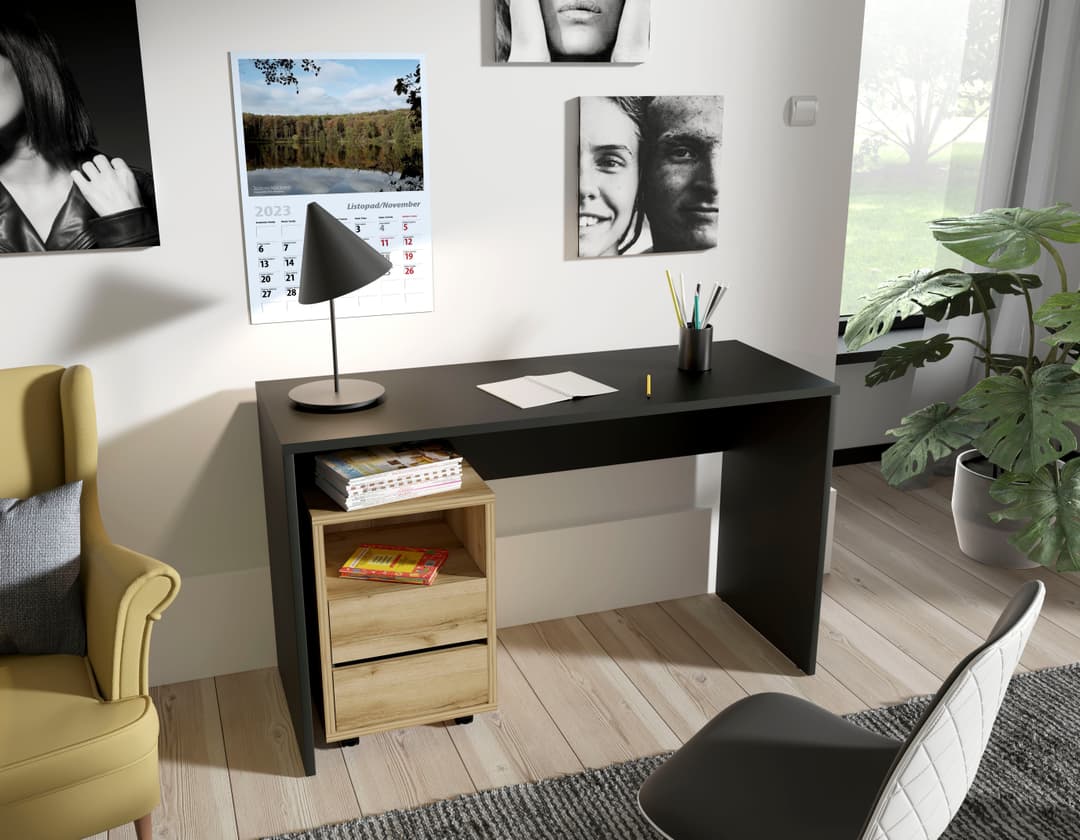 Home affaire Schreibtisch AGAPI | Schwarz