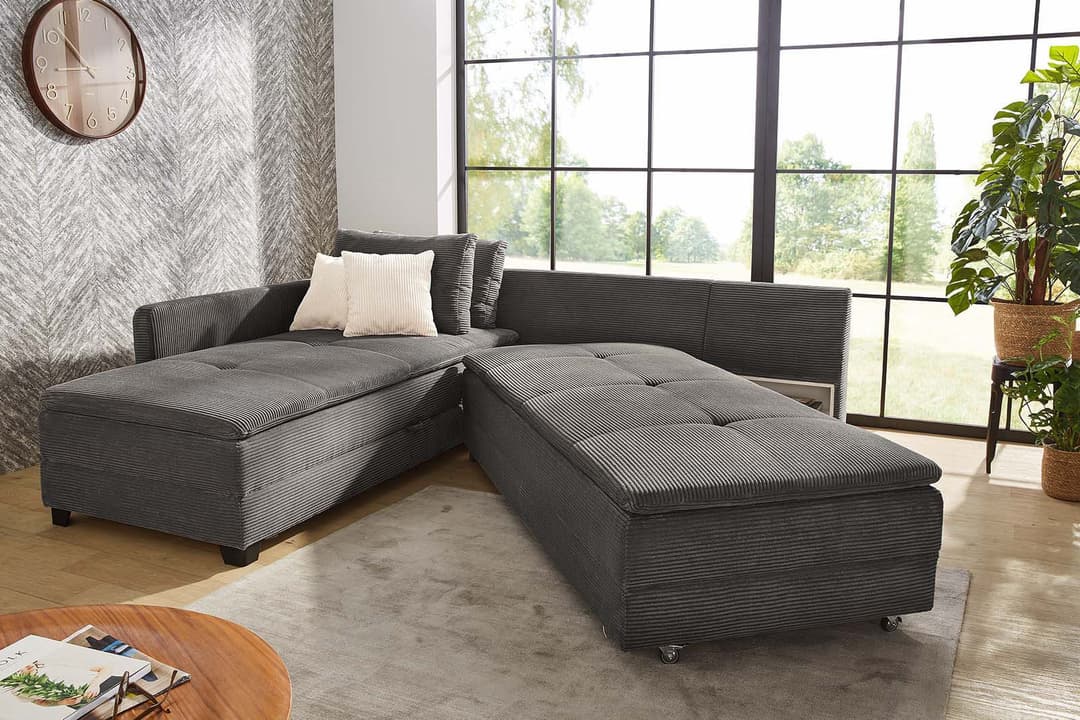 Jockenhöfer Gruppe Ecksofa Madrid | Grau