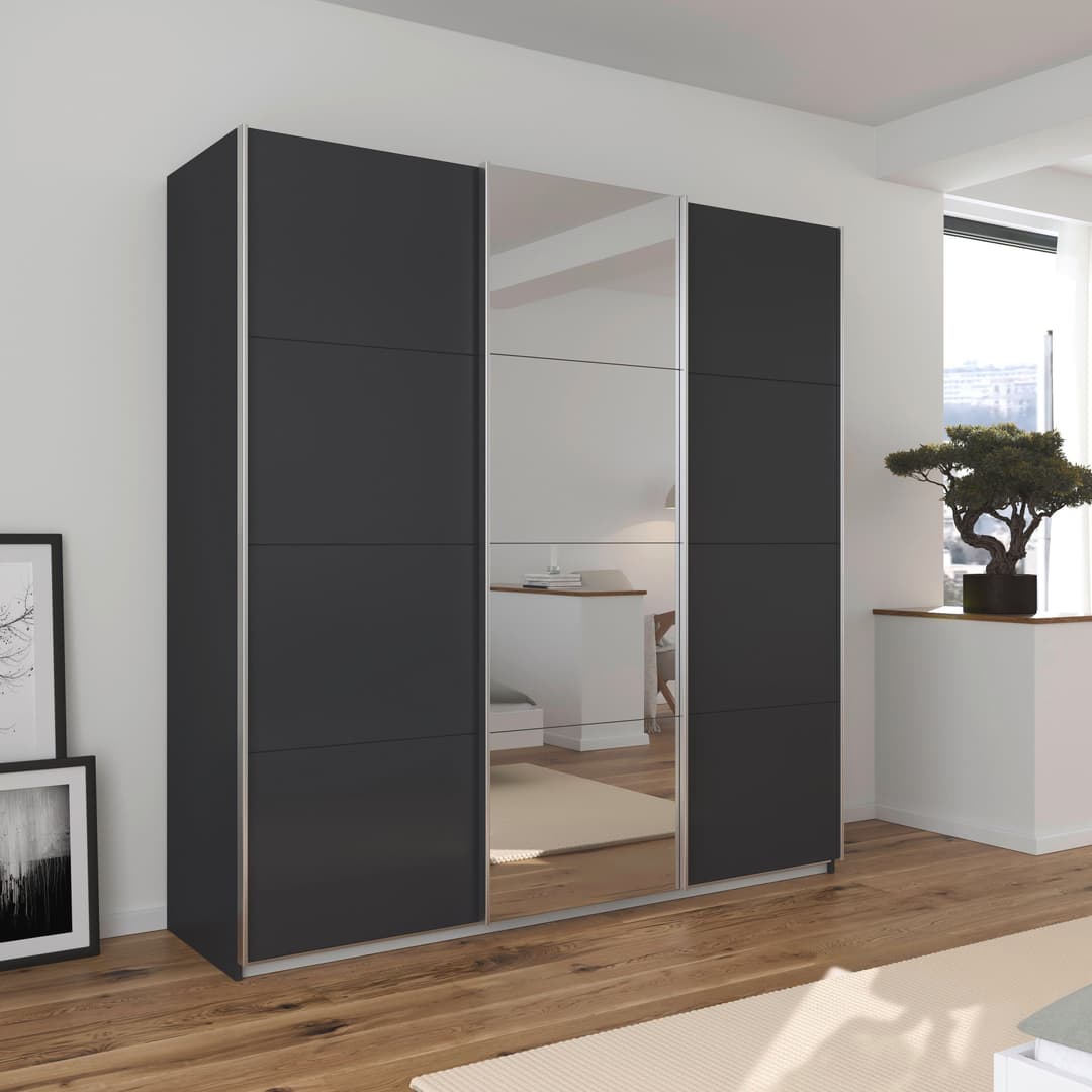OTTO home Schwebetürenschrank Kleiderschrank AGORDO | Grau
