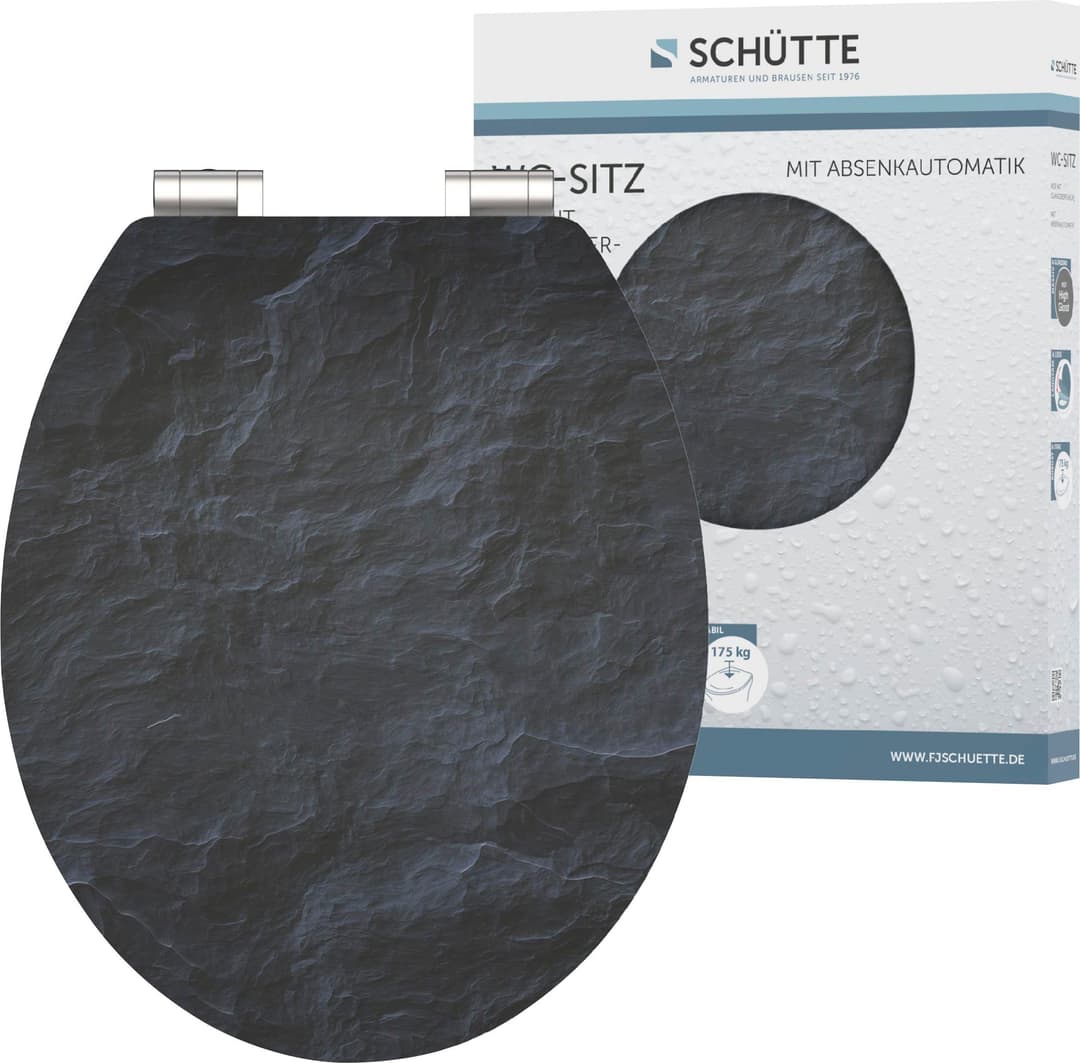 Schütte WC-Sitz BLACK STONE | Schwarz