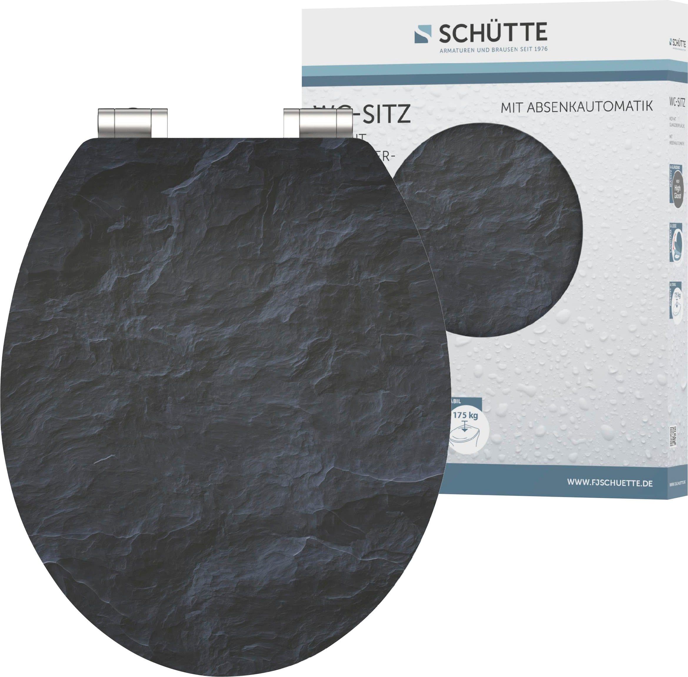 Schütte WC-Sitz BLACK STONE | Schwarz