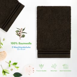 HAMMETEX Waschlappen 2er-Set | Braun