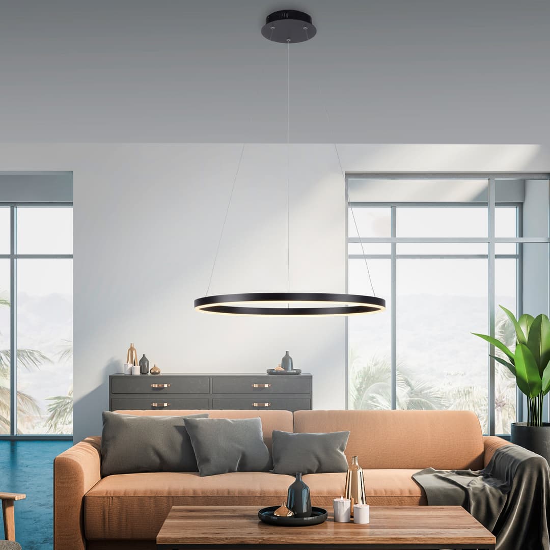 JUST LIGHT Pendelleuchte RITUS | Schwarz