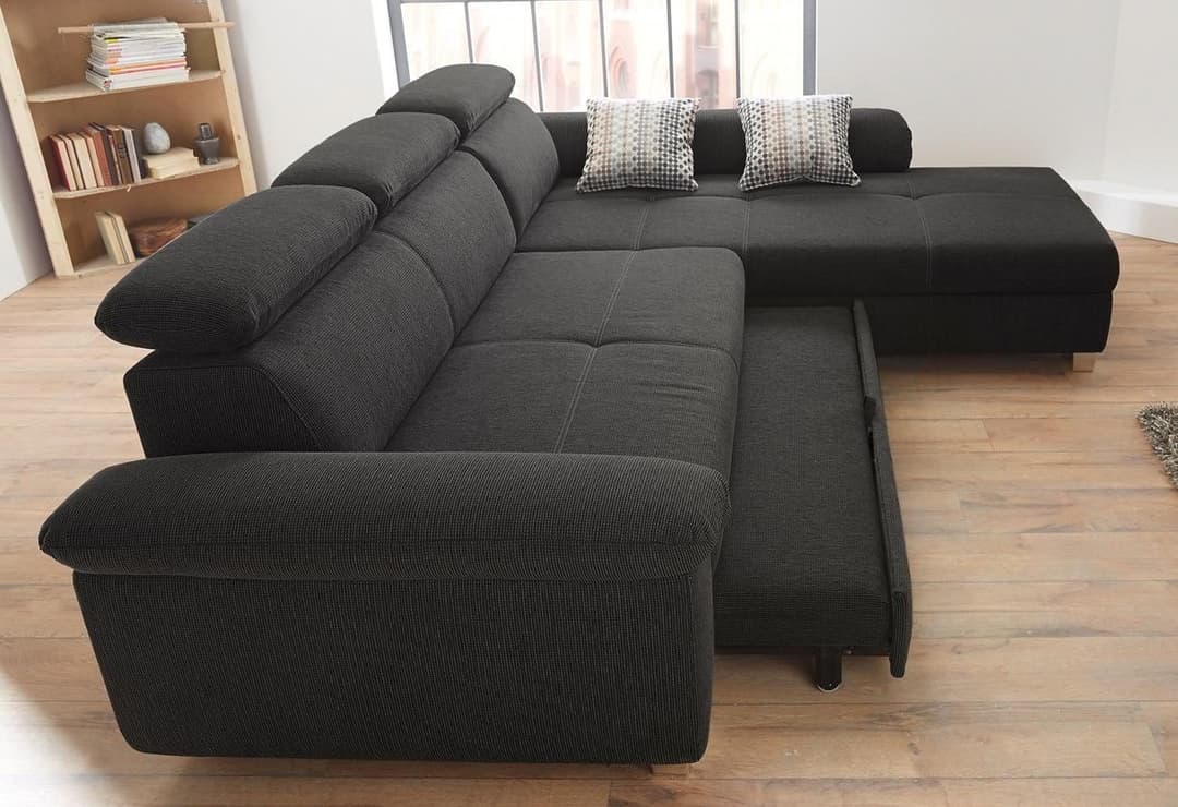 Jockenhöfer Gruppe Ecksofa Landshut | Schwarz