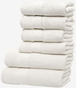 Wolkenfeld Handtuch Set Premium Low-Twist Baumwolle 550 g/m² | Weiß