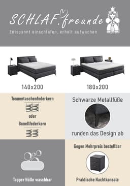 Jockenhöfer Gruppe Boxspringbett Paulina | Grau