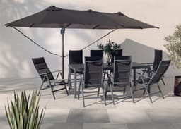 KONIFERA Ampelschirm Elba Twin | Grau