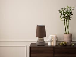 Näve LED Tischleuchte Stoney | Braun