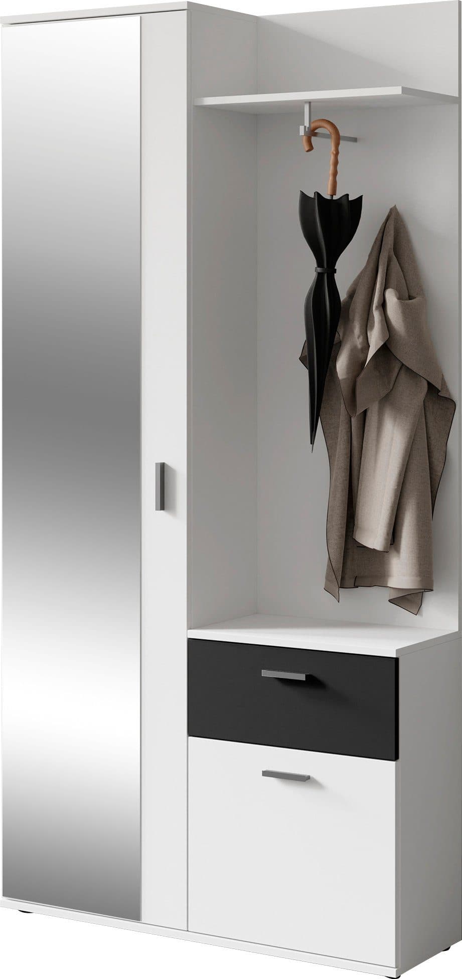 byLIVING Kompaktgarderobe Jakob | Weiß