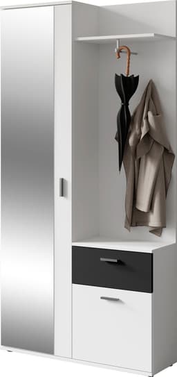 byLIVING Kompaktgarderobe Jakob | Weiß