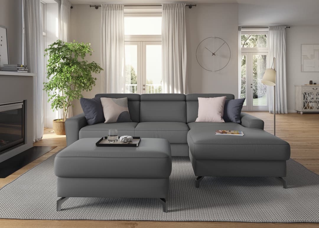 sit&more Ecksofa Scarlett L-Form | Grau