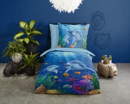 PURE luxury collection Kinderbettwäsche Mare | Blau