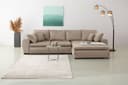 Home affaire Ecksofa Cara Mia L-Form | Braun