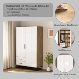 OTTO home Kleiderschrank Luca Kommode Schrank Schlafzimmer | Weiß