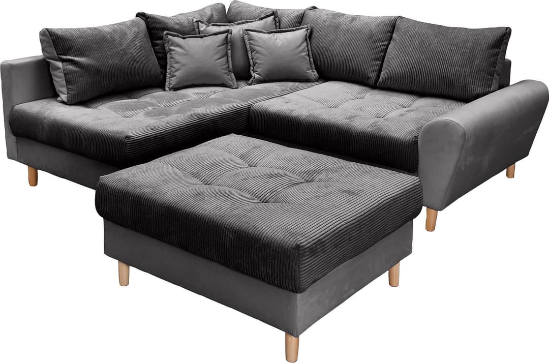 Home affaire Ecksofa Rice L-Form | Grau