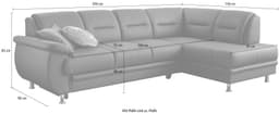 sit&more Ecksofa Mailand L-Form | Braun
