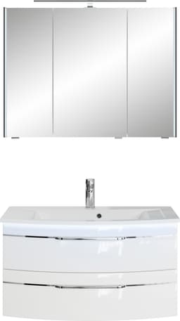 Saphir Serie 7045 Badmöbel-Set | Weiß