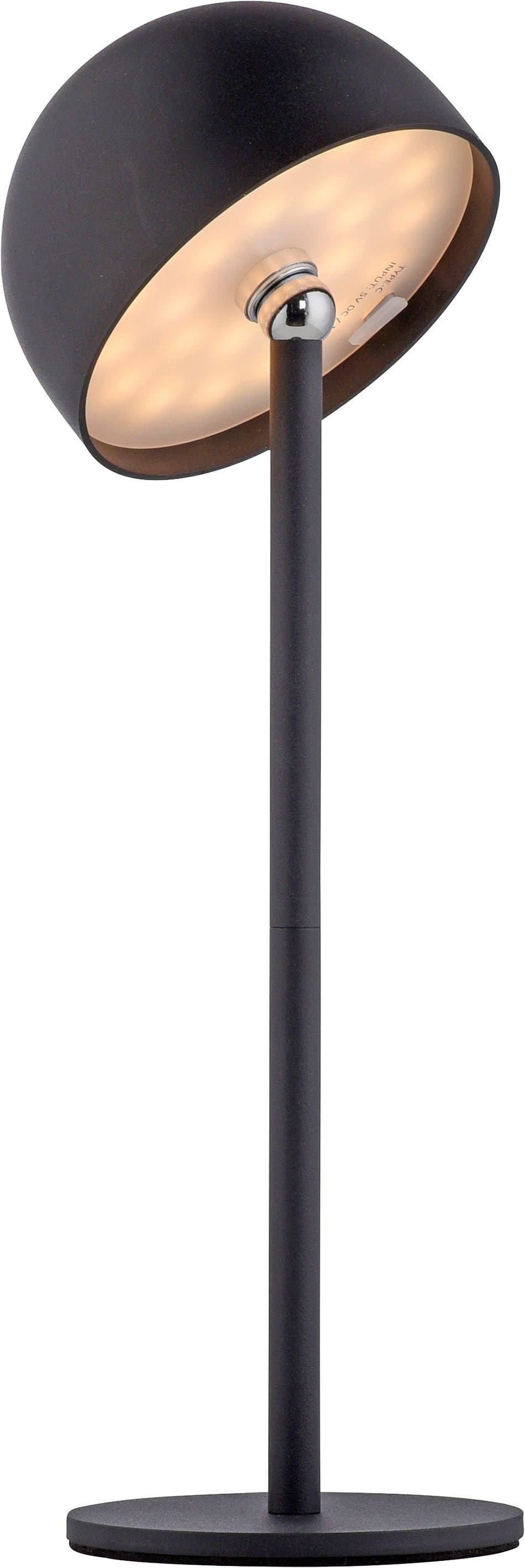 OTTO home Tischleuchte Akku Tischlampe Gerrin | Schwarz