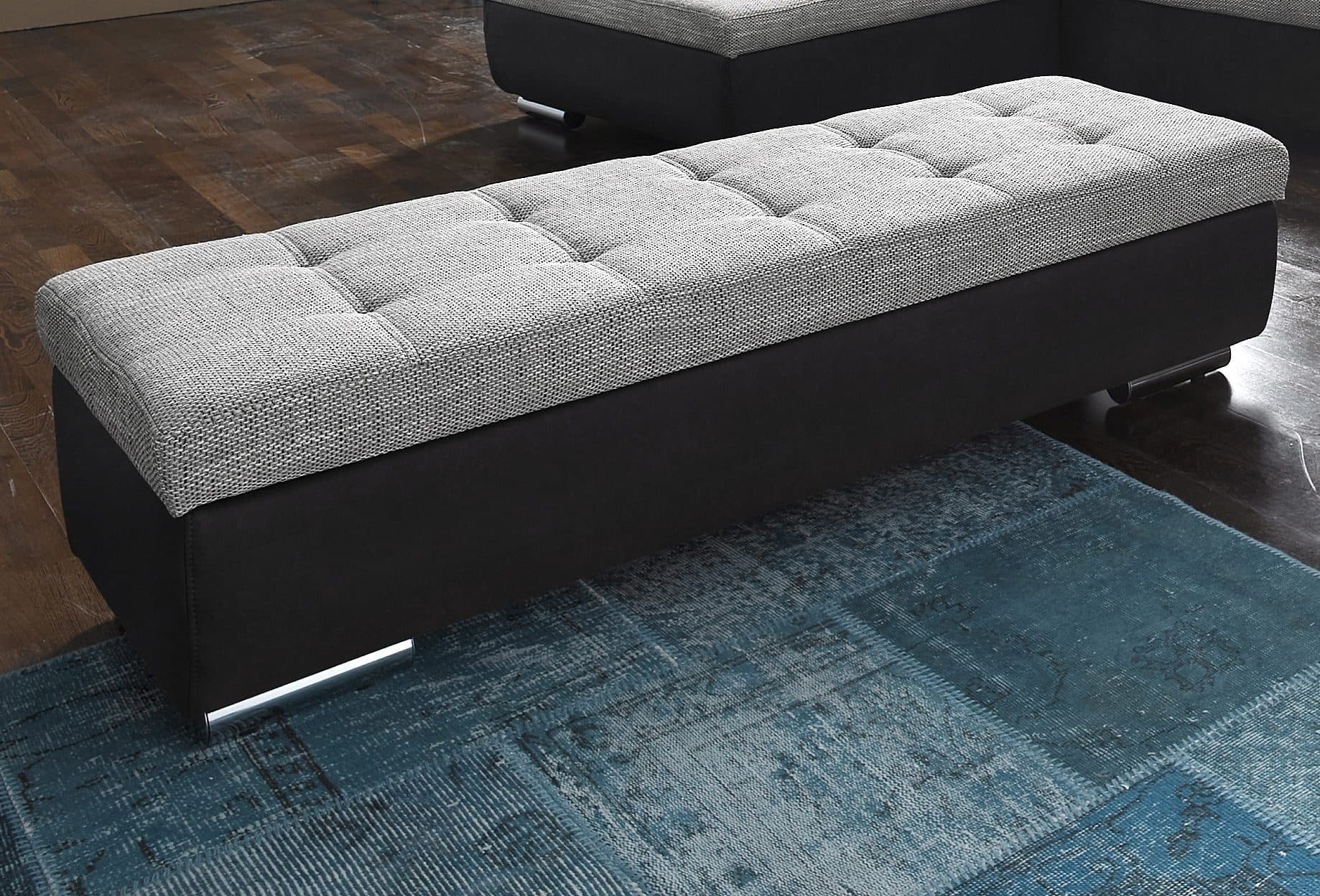 DOMO collection Hocker Treviso XXL | Schwarz