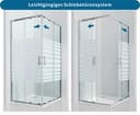welltime Eckdusche Trento Slimline | Silber 2