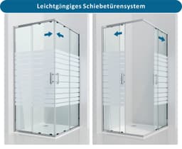 welltime Eckdusche Trento Slimline | Silber