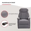 Duo Collection TV-Sessel Toronto XXL | Grau 4