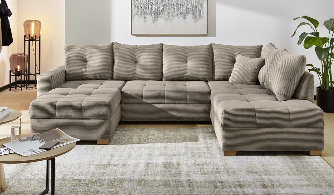 Jockenhöfer Gruppe Wohnlandschaft Abby U-Form | Braun