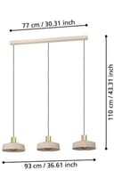 EGLO VALDIOLA Pendelleuchte | Beige 4