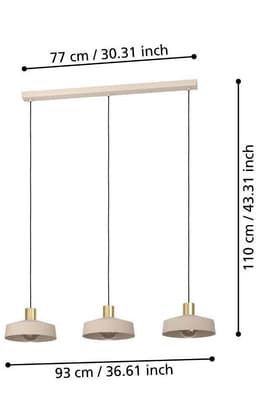 EGLO VALDIOLA Pendelleuchte | Beige