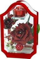 Kunstblume Rose im Glas | Rot