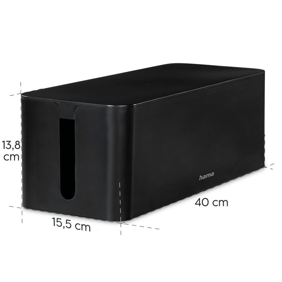 Hama Kabelbox Maxi | Schwarz
