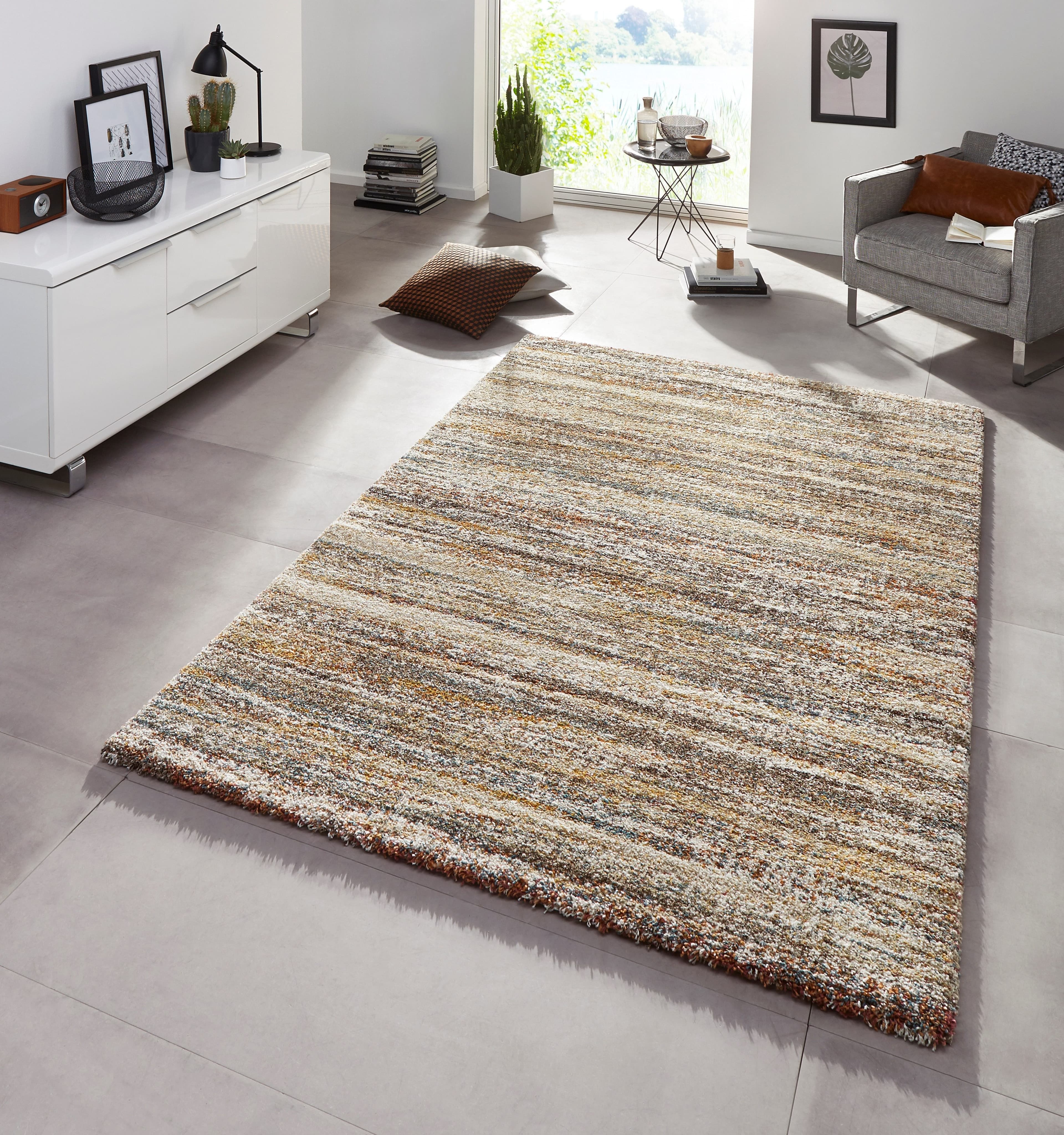 HANSE Home Hochflor-Teppich Granite | Braun