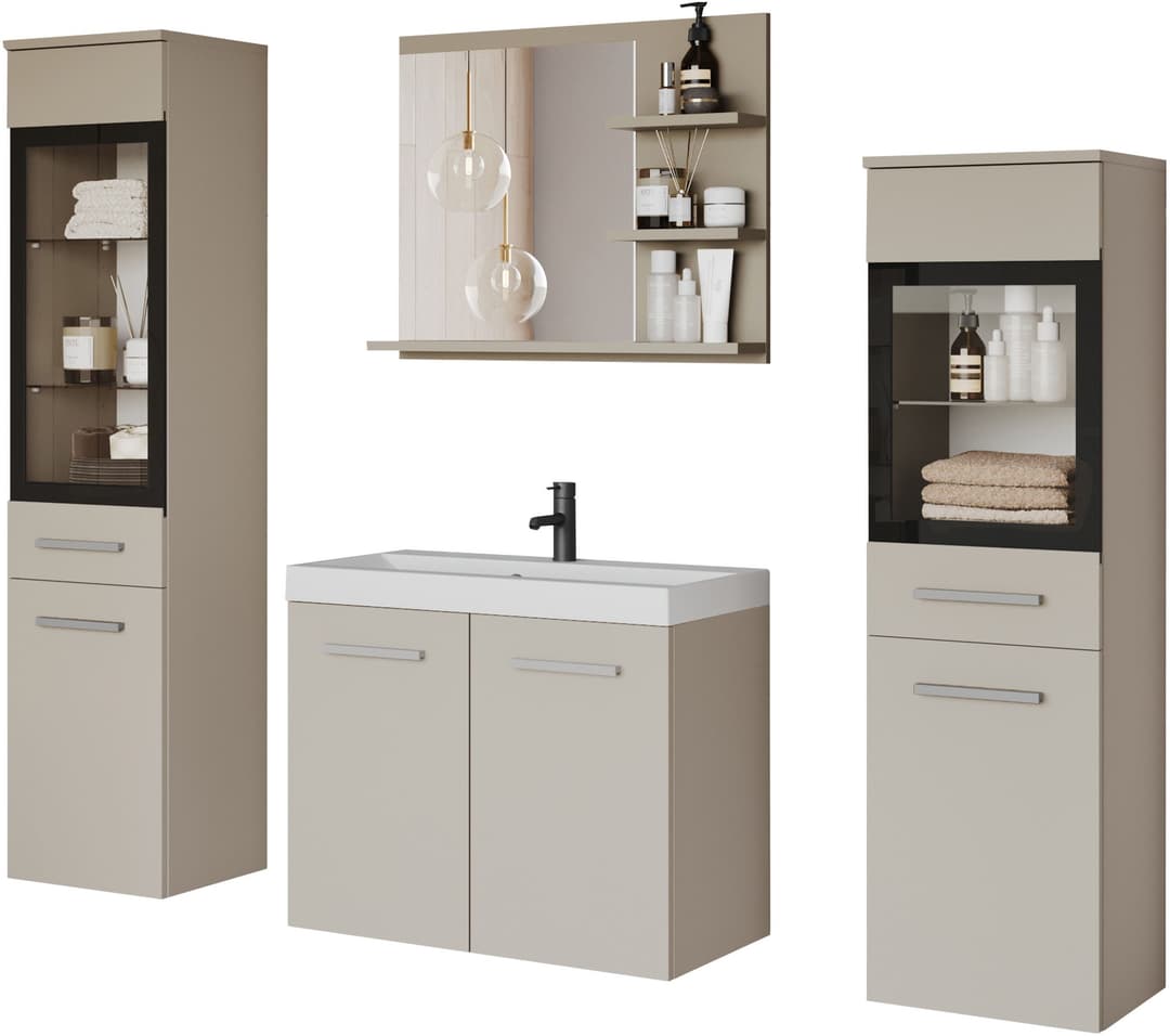 welltime Badmöbel-Set MADRIT | Beige